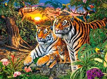 Пазл Castorland 2000 деталей: Семья тигров
