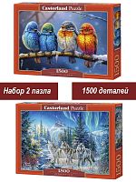 Набор Castorland 1500 деталей: Животные и птицы зимой, 2 шт