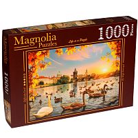 Пазл Magnolia 1000 деталей: Лебеди возле Карлова моста