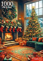 Пазл Рыжий Кот 1000 деталей: Праздничная гостиная