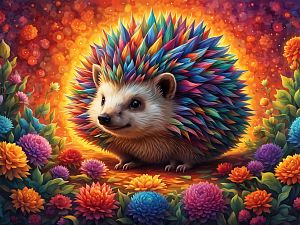 Пазл деревянный Алма 300 деталей Самые яркие. Ежик №3