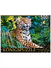 Пазл Konigspuzzle 500 деталей: Леопард в джунглях