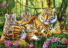 Пазл Trefl 500 деталей: Семья тигров