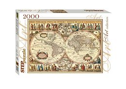 Пазл Step puzzle 2000 деталей: Историческая карта мира (УЦЕНКА)
