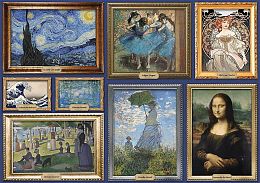 Пазл Trefl 1000 деталей: Коллекция шедевров искусства