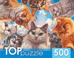 Пазл TOP Puzzle 500 деталей: Необычное селфи котов