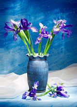 Пазл Nova 1000 деталей: Голубые ирисы в вазе