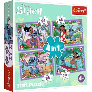 Пазл Trefl 35#48#54#70 деталей: Сумасшедший день Лило и Стич