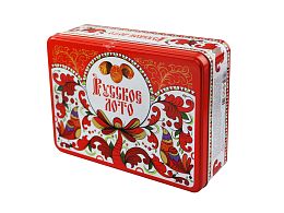 Настольная игра: Лото Русское Узоры (жестяная коробка)