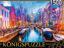 Пазл Konigspuzzle 1500 деталей: Амстердам. Вид на Зюйдеркерк