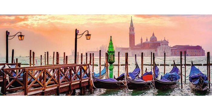 Пазл панорамный Ravensburger 1000 деталей: Гондолы в Венеции