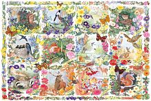 Пазл Schmidt 200 деталей: Сезоны - животные и цветы