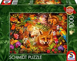 Пазл Schmidt 1000 деталей: Цветы, мех и перья