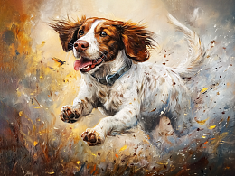 Пазл Алма деревянный 500 деталей. Пушистые создания. Прыжок спаниеля