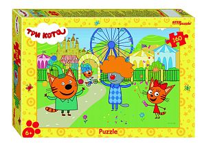 Пазл Step puzzle 160 деталей: Три кота. Новые истории
