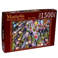 Пазл мини Magnolia 1500 деталей: Плавучий рынок