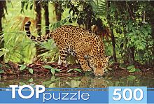 Пазл TOP Puzzle 500 деталей: Ягуар на водопое