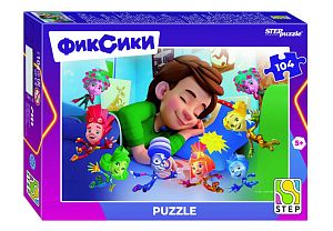 Пазл Step puzzle 104 деталей: Фиксики. Новый сезон