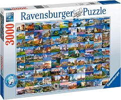 Пазл Ravensburger 3000 деталей: Красивые места Европы