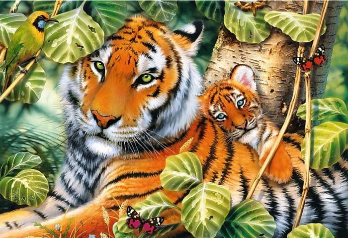 Пазл Trefl 1500 деталей: Два тигра