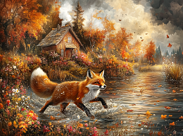 Пазл Алма мини 150 деталей. Лиса в октябре