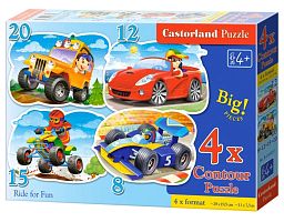 Пазлы Castorland 8#12#15#20 деталей: Транспорт 3