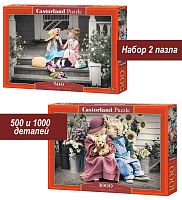 Набор Castorland 500 и 1000 деталей: Детки, 2 шт