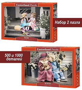 Набор Castorland 500 и 1000 деталей: Детки, 2 шт