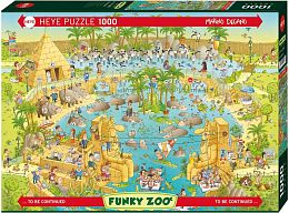 Пазл Heye 1000 деталей: Нильский зоопарк -- Degano: Funky Zoo - Nile Habitat - Нильский зоопарк