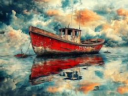 Пазл Алма деревянный 500 деталей. Корабли и море. Забытая лодка