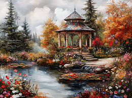 Пазл Алма мини 150 деталей. Цветущий парк