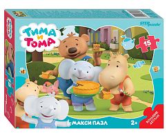 Пазл макси Step puzzle 15 деталей: Тима и Тома (контурный)