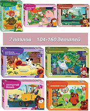 Набор 7 детских пазлов с героями Союзмультфильм 104-160 деталей