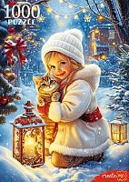 Пазл Рыжий Кот 1000 деталей: Зимняя прогулка