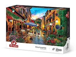 Пазл Art Puzzle 2000 деталей: Езда на велосипеде по Италии