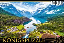 Пазл Konigspuzzle 1000 деталей: Фьорды Норвегии