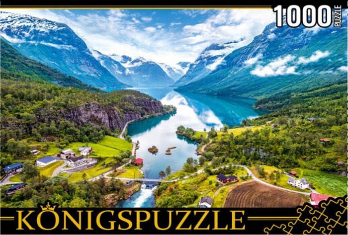 Пазл Konigspuzzle 1000 деталей: Фьорды Норвегии