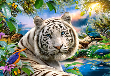 Пазл Castorland 180 деталей: Белый тигр