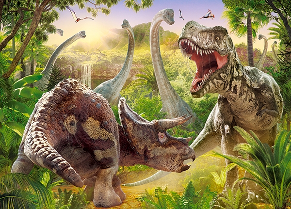 Пазл Castorland 180 деталей: Битва Динозавров