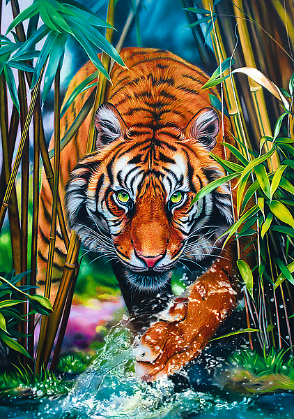 Пазл Trefl 1000 деталей: Хищный тигр