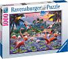 Пазл Ravensburger 1000 деталей: Розовые фламинго