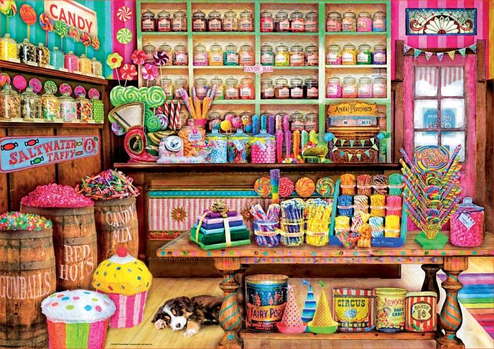 Пазл Educa 1000 деталей: Магазин сладостей