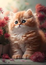 Пазл Фрея 500 деталей: Котёнок в цветочках