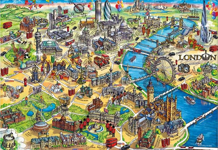 Пазл Educa 500 деталей: Карта Лондона