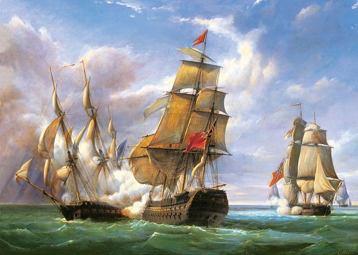 Пазл картина 3000 деталей Castorland: Морское сражение