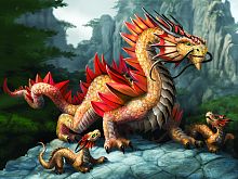 Пазл Prime 3D 100 деталей: Золотой горный дракон