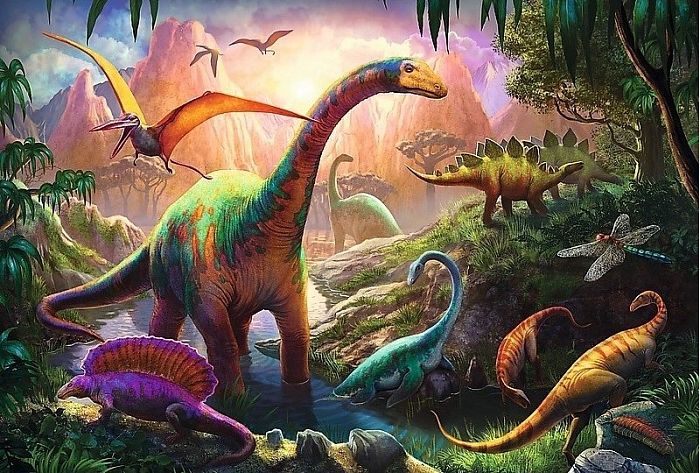 Пазл Trefl 100 деталей: Мир динозавров