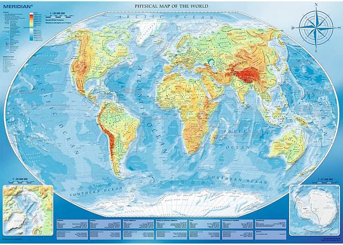 Пазл Trefl 4000 деталей: Большая Физическая Карта Мира
