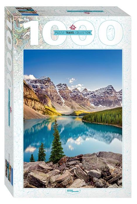 Пазл Степ 1000 деталей: Озеро в горах