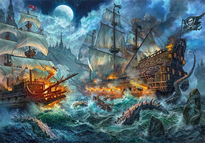 Пазл Clementoni 1000 деталей: Битва пиратов